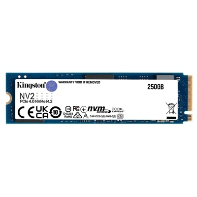 SSD-SOLID STATE DISK M.2(2280) NVME 250GB PCIE4.0X4 KINGSTON SNV2S/250G READ:3000MB/S-WRITE:1300MB/S