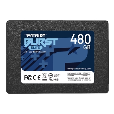 SSD-SOLID STATE DISK 2.5'' 480GB SATA3 PATRIOT PBE480GS25SSDR BURST ELITE READ:450MB/S-WRITE:320MB/S