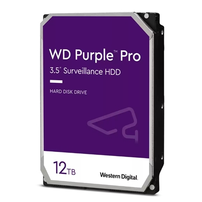 HARD DISK SATA3 3.5'' 12000GB(12TB) WD121PURP WD 256MB CACHE 7200RPM PURPLE PRO VIDEOSORVEGLIANZA 24X7