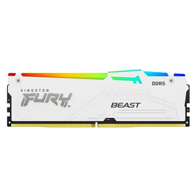 DDR5 64GB(2X32GB) 6000MHZ KF560C36BWEAK2-64 KINGSTON FURY BEAST WHITE RGB EXPO CL36