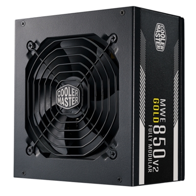 ALIMENTATORE ATX 850W COOLERMASTER MWE GOLD-V2 MPE-8501-AFAAG-EU PFC ATTIVO GOLD FULL MODULARE 240VAC FAN120MM CAVO EU