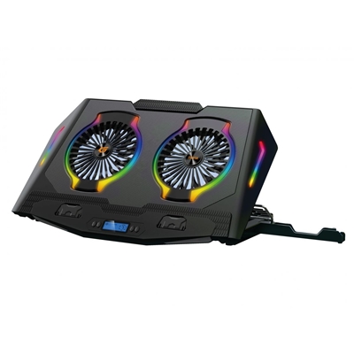 SUPPORTO DI RAFFREDDAMENTO X NOTEBOOK GAMING 2 VENTOLE FINO A 17'' CONCEPTRONIC THYIA02B 4 LIVELLI DI ALTEZZA - SUPP.FINO 15KG