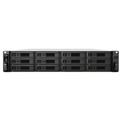 NAS SYNOLOGY RS3621RPXS X 12HD 3.5''/2.5'' SATA>NO HD< RACK-XEON 6-CORE 2.7GHZ-4P GBE RJ45-2P USB-SUPP.FINO 75 TELEC.