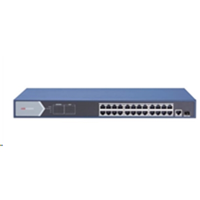 SWITCH 24P LAN GIGABIT HIKVISION DS-3E0526P-E 24P POE + 2P UPLINK - DESKTOP - QOS - 370W