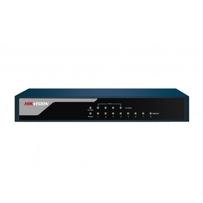 SWITCH 8P LAN 10/100M HIKVISION DS-3E0108P-E 4P POE 240VAC 58W- UNMANAGED