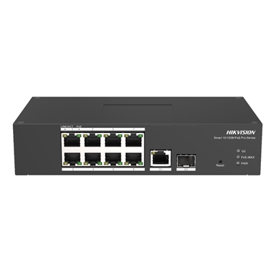 SWITCH 8P 10/100M POE -1P GIGABIT RJ45+1P GIGABIT SFP UPLINK HIKVISION DS-3T1310P-SI/HS SMART MANAGED L2-802.3AF/AT