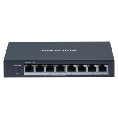 SWITCH 8P LAN GIGABIT HIKVISION DS-3E0508P-O 4P POE + 4P RJ45 - CASE METALLICO