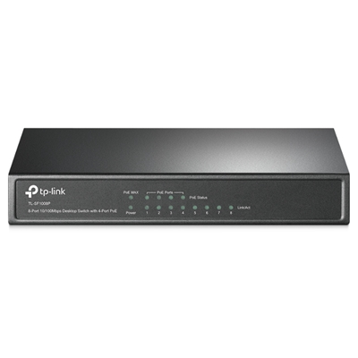 SWITCH 8P LAN 10/100M POE TP-LINK TL-SF1008P DESKTOP 4P POE-GARANZIA 3 ANNI- FINO:29/02