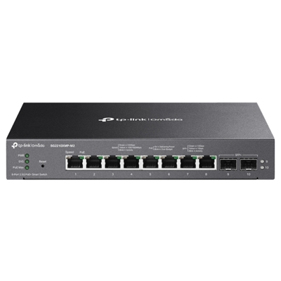 SWITCH 8P 2.5GBASE-T E 2P 10GE SFP+TP-LINK SG2210XMP-M2 CON 8P POE+ 802.3AT/AF SFP - ALIM.160W POE-