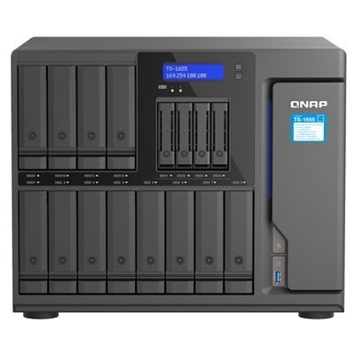 NAS QNAP TS-1655-8G 16HD 3,5''/2,5'' SATA6G>NO HD<2PX2.5GBE -4P USB3.2-8GB DDR4 LONG DIMM (NON ECC) -ATOM C5125 8-CORE