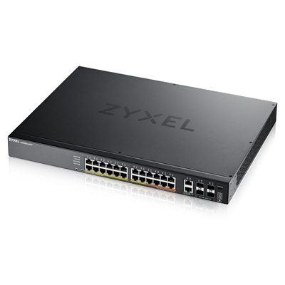 SWITCH 24P GIGABIT POE+ 2P 10GBE MG POE+4P 10 GIGABIT SFP+ ZYXEL XGS2220-30HP-EU0101F LAYER 3 STACKABLE - RACK FINO:31/03