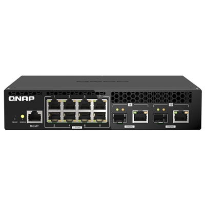 SWITCH QNAP QSW-M2108R-2C LAYER 2 FORMATO RACK 8P 2.5GBPS 2P 10GBPS SFP+/NBASE-T COMBO