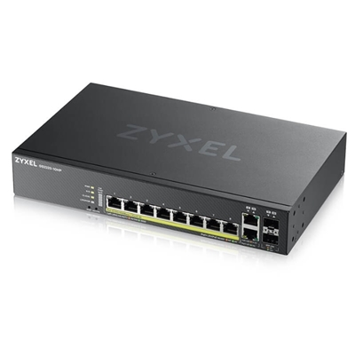 SWITCH 10 LAN GIGABIT ZYXEL GS2220-10HP-EU0101F 8P GIGABIT POE+2P DUAL PERSONALITY GIGA - SUPP. IPV6 RACK -