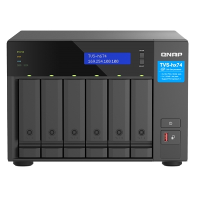 NAS QNAP TVS-H674-I3-16G 6HD 3,5''/2,5''SATA>NO HD<2P 2.5GBE 3P USB3.2-16GB DDR4 SODIMM-CPU 4-CORE I3-12100