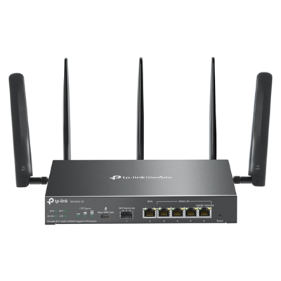 ROUTER GIBABIT VPN OMADA 4G AX3000 TP-LINK ER706W-4G 1P GIGA WAN+4P GIGA WAN/LAN-1P GIGA SFP WAN/LAN 1 SLOT NANO SIM