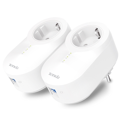 POWERLINE 1000M HOMEPLUG AV2 TENDA PH6 KIT PASSTHROUGH-PLUG AND PLAY -1P GIGABIT - PRESA CORRENTE INTEGRATA