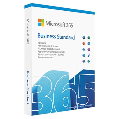 MICROSOFT (OFFICE) 365 BUSINESS STANDARD KLQ-00679 - SUBSCRIPTION 1 ANNO P8 - MEDIALESS WIN+MAC FINO:31/01