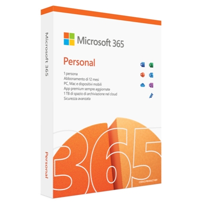 MICROSOFT (OFFICE) 365 PERSONAL QQ2-01746 - SUBSCRIPTION 1 ANNO P10 - MEDIALESS WIN/MAC