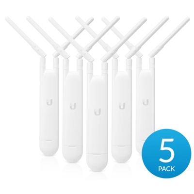 WIRELESS ACCESS POINT MESH UBIQUITI UNIFI UAP-AC-M-5 OUTDOOR/INDOOR DUALBAND 2.4GHZ/300M 5GHZ/867M MIMO2X2 (5 PACK) NON INCL.POE