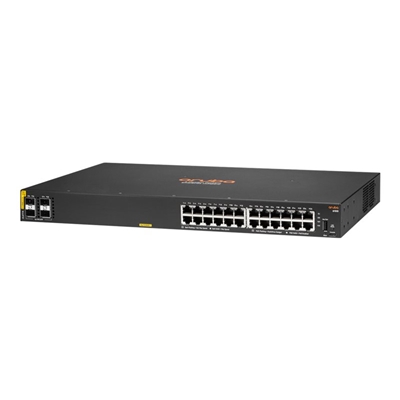 SWITCH HPE JL677A ARUBA 6100 24 PORTE 10/100/1000 POE+ (370W) + 4X 1GB/10GB SFP+ GAR A VITA FINO:07/02