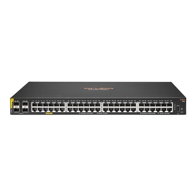 SWITCH HPE JL675A ARUBA 6100 48 PORTE 10/100/1000 POE+ (370W) + 4X 1GB/10GB SFP+ GAR A VITA FINO:07/02