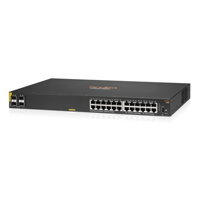 SWITCH R8N87A ARUBA CX 6000 24 X X10/100/1000 CLASS4 (POE 370W) + 4 X 1GB SFP GARANZIA A VITA LIMITATA FINO:07/02