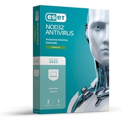 ESET NOD32 ANTIVIRUS RINNOVO - 2 UTENTI 106T21Y-R / EAVH-R1-A2-BOX