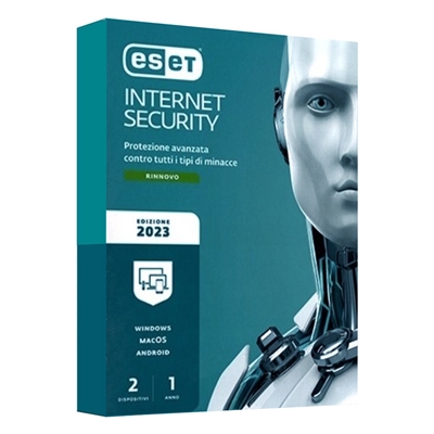 ESET INTERNET SECURITY RINNOVO - 2 UTENTI 140T21Y-R / EIS-R1-A2-BOX