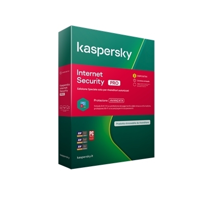 KASPERSKY BOX INTERNET SECURITY PRO 2020 -- 3 DISPOSITIVI (KL1939T5CFS-21SLIMPRO)