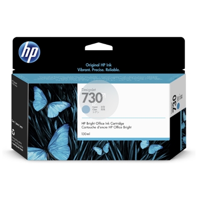 CARTUCCIA HP 730 P2V62A CIANO DESIGNJET 130ML ADATTA A DESIGNJET, T1600, T1700, T2600