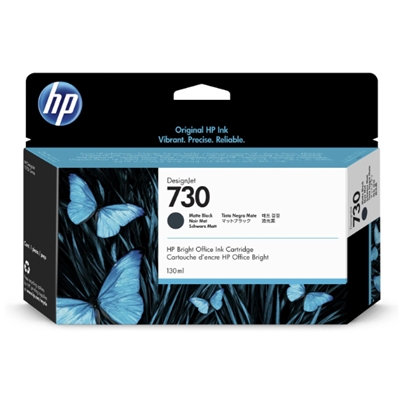 CARTUCCIA HP 730 P2V65A NERO OPACO DESIGNJET 130ML ADATTA A DESIGNJET, T1600, T1700, T2600