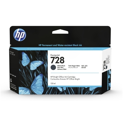 CARTUCCIA HP 728 3WX25A NERO OPACO DESIGNJET 130ML ADATTA A DESIGNJET, T830