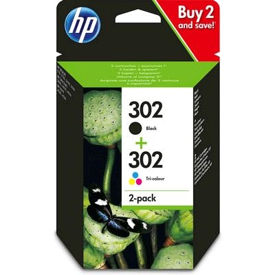 CARTUCCIA HP 302 MULTIPACK X4D37AE NERO+COLORE 190+165PG HVS