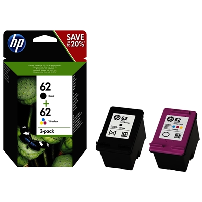 CARTUCCIA HP 62 MULTIPACK N9J71AE NERO+COLORE 200+165PG MVS