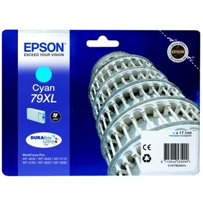 CARTUCCIA EPSON 79XL ''TORRE DI PISA'' C13T79024010 CIANO 2.000PG X WORKFORCE PRO WF-5110DW, WF-5190DW WF-5620DWF, WF-5690DWF