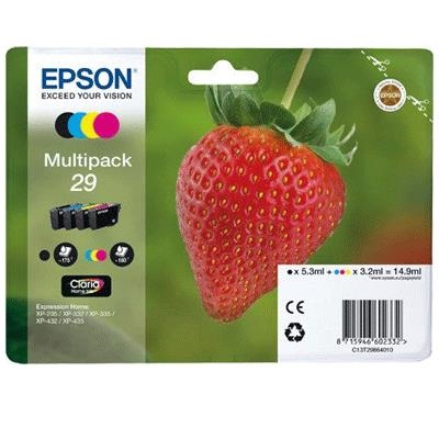 MULTIPACK EPSON 29 ''FRAGOLA'' C13T29864010/12 4 COLORI X XP-235/XP-332/XP-335/XP-432