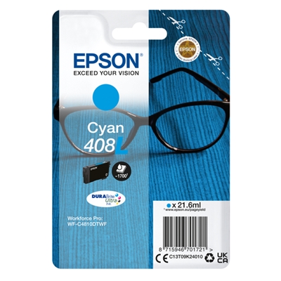 CARTUCCIA EPSON 408L ''OCCHIALI'' C13T09K24010 CIANO X WF-4810DTWF 1.700PAG.