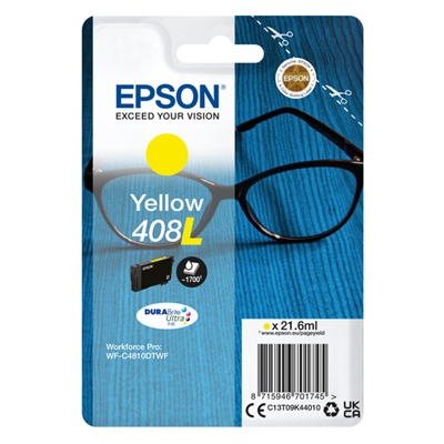 CARTUCCIA EPSON 408L ''OCCHIALI'' C13T09K44010 GIALLO X WF-4810DTWF 1.700PAG.