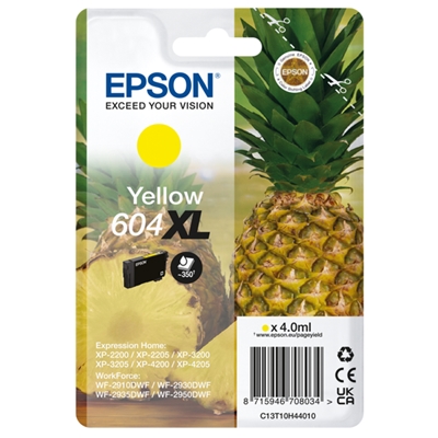 CARTUCCIA EPSON 604XL ''ANANAS'' C13T10H44010 GIALLO X XP-2200/XP-3200/XP-4200 - WF-2910DWF/WF-2930DWF/WF-2950DWF