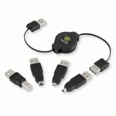 CAVO USB CON ADATTATORE INTERCAMBIABILE RETRATTILE EUCABLERU2M RETRAK 0181204000390