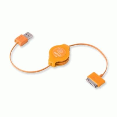 CAVO IPOD E IPHONE RETRATTILE USB 2.0 SYNC/CHARGE EUIPODUSBOR ARANCIO RETRAK 816983011212