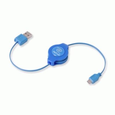 CAVO USB 2.0 A MICRO 5-PIN RETRATTILE BLU RETRAK EUCABLEMICBU 816983011144