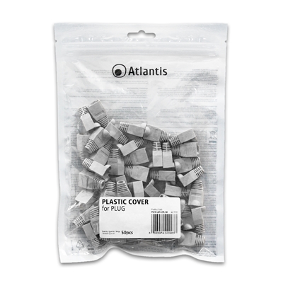 CUSTODIA CONNETTORE PLUG CAT.5E ATLANTIS P019-LAN-CPL-50 CONFEZIONE DA 50PCS