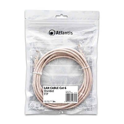 CAVO RETE CAT.6-FTP (CAVO PATCH) SCHERMATO ATLANTIS P019-LN_6-F-3A - 3MT - EAN: 8026974023571