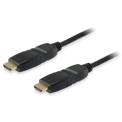 CAVO HDMI 2.0 EQUIP 119365 5MT NERO M/M - CON SPINA GIREVOLE 180° - RISOL. 4K -EAN:4015867179994