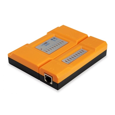 CABLE TESTER LAN EQUIP 129967 TEST CAVI PATCH 2/4/6/8 PIN - DISPLAY DIAGNOSTICO PER PIN-OUT E DISPLAY PER CAVI RJ45, RJ11/RJ12