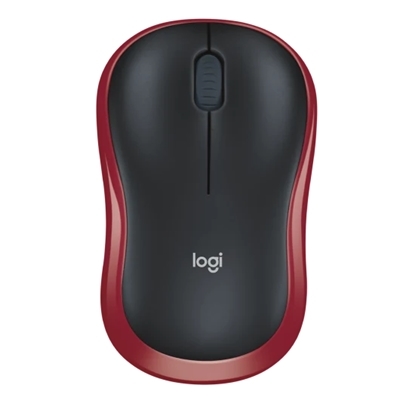 MOUSE LOGITECH RETAIL M185 WIRELESS OTTICO NERO/ROSSO USB P/N 910-002237