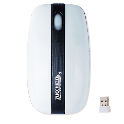 MOUSE ZUCCHETTI Z50-2100 WIRELESS 2,4GHZ LASER 1000DPI BIANCO