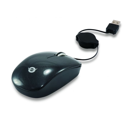 MOUSE USB CONCEPTRONIC CLLM3BTRV OTTICO- 3 PULSANTI 1000DPI CON CAVO RETRATTILE