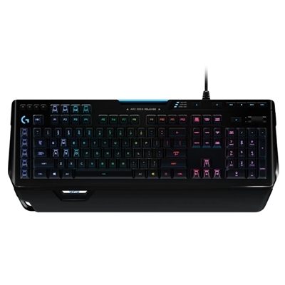 TASTIERA LOGITECH RETAIL G910 ORION SPECTRUM TASTIERA GAMING MECCANICA RGB MULTIMEDIALE POGGIAPOLSI CON CAVO NERA P/N 920-008018